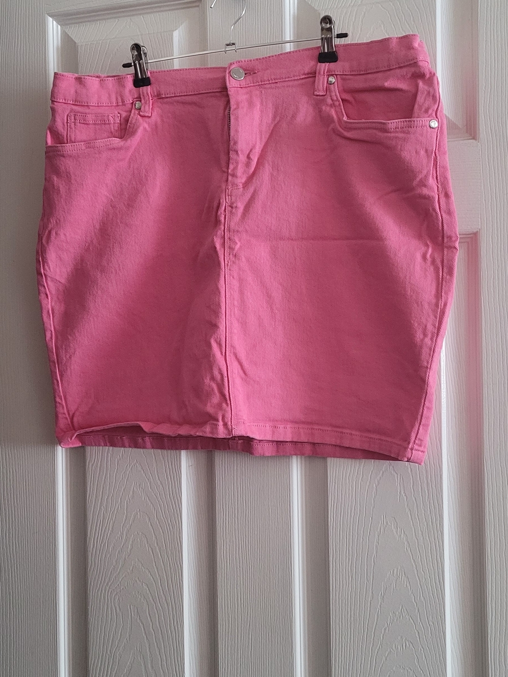 Venus Pink Denim Mini Skirt